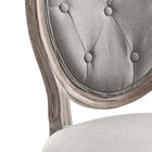 Modway Arise Upholstered Fabric Dining Side Chair - Light Grey - 4 Pack-Polyester Fabric Upholstery
