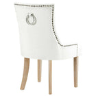 Modway Pose Performance Velvet Dining Chair - Ivory - 4 Pack-Studded Nailhead Trim