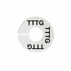 Eddie's Round Size Divider - French TTTG - White Sizer with Black Print - 100 Pack-White plastic with black text