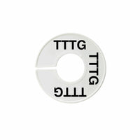 Eddie's Round Size Divider - French TTTG - White Sizer with Black Print - 100 Pack-White plastic with black text