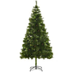 HOMCOM - 7 Sapin de Noël artificiel FT avec branches réalistes - vert-Sapin de Noël fantastique qui ajoute une touche magique et festive à votre maison  