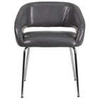 Flash Furniture Fusion Series Contemporary Leather Side Reception Chair - Grey-Lounge Chair