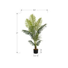 Monarch Specialties 57" Artificial Indoor Palm Tree - Floor - Black Pot-This easy-care faux potted plant is made from the highest quality materials and requires no maintenance or watering, for a sustainable, environmentally friendly, decorative accent that will last a lifetime