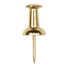 JAM Paper Colourful Push Pins - Gold - 100 Pack-Quantity: 100 Push Pins | Durable and reusable thumbtacks designed for a long lasting, strong hold