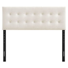 Modway Emily Stain-Resistant Performance Velvet King Size Headboard - Alabaster-Seven Mounting Positions