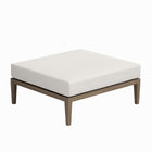Modway Northlake Outdoor Patio Teak Ottoman - Weathered Grey-Assembly Required