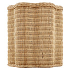 Modway Erika Scalloped Natural Rattan Side Table - Natural-Fully Assembled