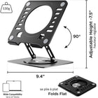 Uncaged Ergonomics RISE Swivel Adjustable Laptop Stand with Riser - White-Adjust height and angle very easily