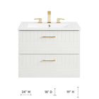 Modway Daybreak 24" Wall-Mount - White-Wall-Mount Design