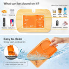 ShoppingAll Adjustable Tablet Holder Cushion Pillow Stand with Snack Bowl - Orange-Ultra-Soft & Stable Support - Beanbag base filled with premium polystyrene beads provides pressure-free comfort and stability on your lap, bed, or sofa.
