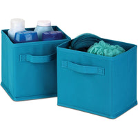 Honey Can Do Mini Non-Woven Foldable Cube, Blue, 6/Pack-Colour: Blue