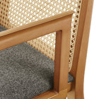 Modway Monarch Wood and Rattan Dining Armchair - Honey/Natural/Grey-9