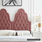 Modway Augustine Tufted Performance Velvet Twin Headboard - Dusty Rose-Assembly Required