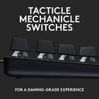 Logitech G413 TKL SE Mechanical Gaming Keyboard-PBT keycaps: Heat- and wear-resistant, this computer gaming keyboard features the most durable material used in keycap design