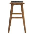 Modway - Saoirse Cuir Tabouret de bar en bois - Noir noyer - Ensemble de 2-7