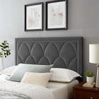 Modway Greta Performance Velvet Twin Headboard - Charcoal-Dense Foam Padding