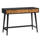 Work Zone Tosca 48'' Writing Desk - Espresso-Two wide fluted drawers for textured, eye-catching detail