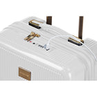 Champs Luxe 3-Piece Hardside Luggage Set - Expandable - White-Top and side grip handles