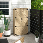 Outsunny - Abri de jardin en bois Outsunny - Naturel-Toit en asphalte incliné pour protéger l’intérieur des intempéries légères à modérées  
