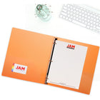 JAM Paper Plastic 0.75" 3-Ring Binder - Orange-This document holder is a staple for all of your projects, assignments, memos, school work, and any other important documents that need to be kept safe.