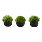 Monarch Specialties 5" Artificial Indoor Grass - Table - Black Pots - Set of 3-Create your own oasis with this 5" tall set of 3 artificial plants in durable, paper pulp black pots
