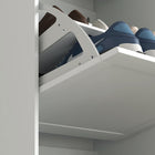 HOMCOM Modern Shoe Cabinet with 3 Flip Drawers for 12-18 Pairs - White-Anti-tipping hardware enhances safety