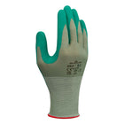 SHOWA Microporous Sustainable EBT Embossed Nitrile Glove - Poly Knit Liner - Green - XLarge -Microporous foam nitrile coating