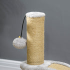 PawHut 17" Small Cat Tree with Jute Scratching Post - Grey-Suitable for cats under 11 lbs. (5 kg) 