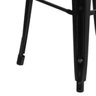 Flash Furniture 30" High Backless Distressed Black Metal Indoor-Outdoor Barstool-Backless Design
