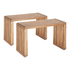 Zuo Riviera Extendable Bench - Natural - Set of 2-Seats up to 2
