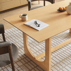 Modway Ashcroft Rectangular Dining Table - 69" - Oak-U-Shaped Leg Design