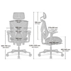 COUGAR - Fauteuil inclinable et pivotante en maille Speeder avec repose-pieds rétractable - Noir-Noir