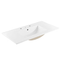 Modway Cayman 36" Bathroom Sink - White-Modern 36" Bathroom Sink