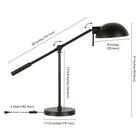 Hudson&Canal - Lampe de table Dexter de 59,7 cm de haut avec bras articulé et abat-jour en métal - Bronze noirci/Bronze noirci-Nettoyer avec un chiffon doux et sec, sans produits chimiques agressifs ni produits de nettoyage abrasifs