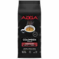 Agga Colombian Premium Coffee Beans - Medium/Dark - 1kg-Medium/Dark - Whole Bean - Colombian Premium - Kosher - 1 Each