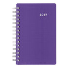 Brownline - 2027 agenda quotidien DuraFlex avec couverture en poly texturé en deux pièces – 8 po x 5 po – couleurs assorties-Planificateur mensuel avant chaque mois