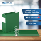 Davis Group Premium Economy Binder - Round Ring - 3" - Green - 6 Pack-Ideal for Conferences, Reference, Colleges & Universities