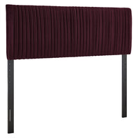 Modway Eloise Stain-Resistant Performance Velvet Full Headboard - Mulberry-Full Size Headboard