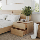Nexera James Nightstand With 2-Drawers - Natural Maple-Scandinavian look and design