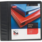 Staples® – Reliure de présentation robuste à anneaux en D, 4 po, noir-Les anneaux montés à l'arrière permettent aux pages de reposer à plat