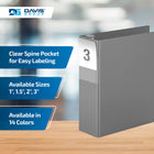 Davis Group Premium Economy Binder - D Ring - 3" - Grey - 6 Pack-D Ring, Non-Locking