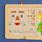 Flash Furniture - Systeme mural STEAM Bright Beginnings de qualite commerciale à trois panneaux en bois-Peut contenir jusqu'à 3 tableaux d'elements muraux