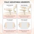 MotionGrey Mellow Ergonomic Office Chair - High Mesh Back Support with Adjustable Armrests - Beige-8