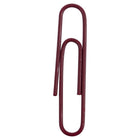 JAM Paper Colourful Jumbo Paper Clips - Large 2" - Burgundy Maroon - 75 Pack-Colour: Burgundy