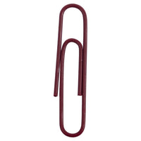 JAM Paper Colourful Jumbo Paper Clips - Large 2" - Burgundy Maroon - 75 Pack-Colour: Burgundy