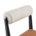 Modway Kai Boucle and Vegan Leather Dining Chair - Pearl/Tan/Black-9
