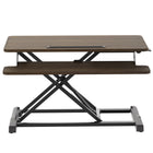 Ezywork 32" Sit-To-Stand Height-Adjustable Desk Riser Converter - Dark Wood-Weight Capacity: 33 lbs, easy assembly
