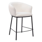 Zuo Essen Counter Stool - Ivory-Ergonomic and supportive footrest