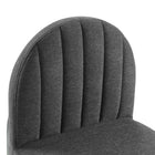 Modway Isla Upholstered Fabric Dining Side Chair - Black/Charcoal - 2 Pack-Chair Weight Capacity: 331 lbs.