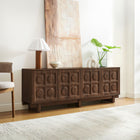 Modway Knox 71 Inch TV Stand - Walnut-Push-to-Open Doors
